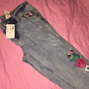 Justice cuffed ankle skinny jeans